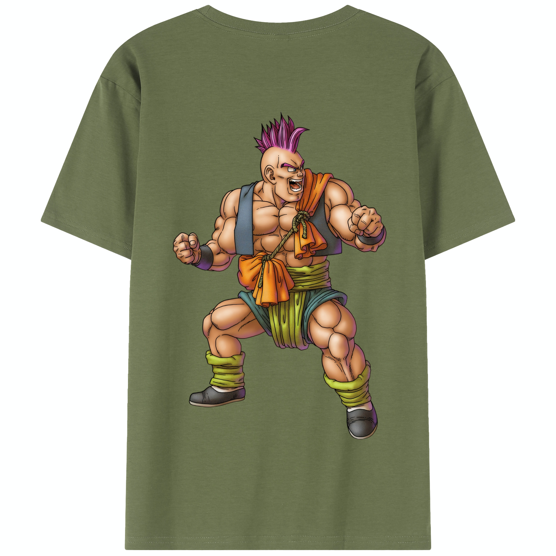 （画像用） ドラゴンクエスト Doragon Kuesuto Dragon Quest 綿100％半袖Tシャツ（背面プリント）